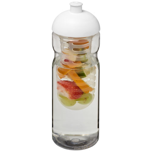 Bidon promotionnel et infuseur 650ml H2O Active® Translucide et Blanc